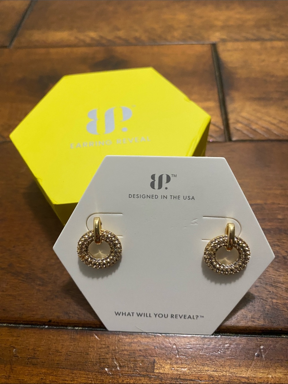 Bomb Party OG Originals Earrings - Lab Created Peach Sapphire - Gold Plating